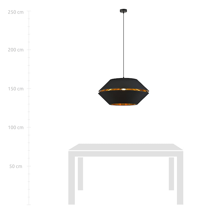 Lampa wisząca Catnes czarno-złota  - zdjęcie 5