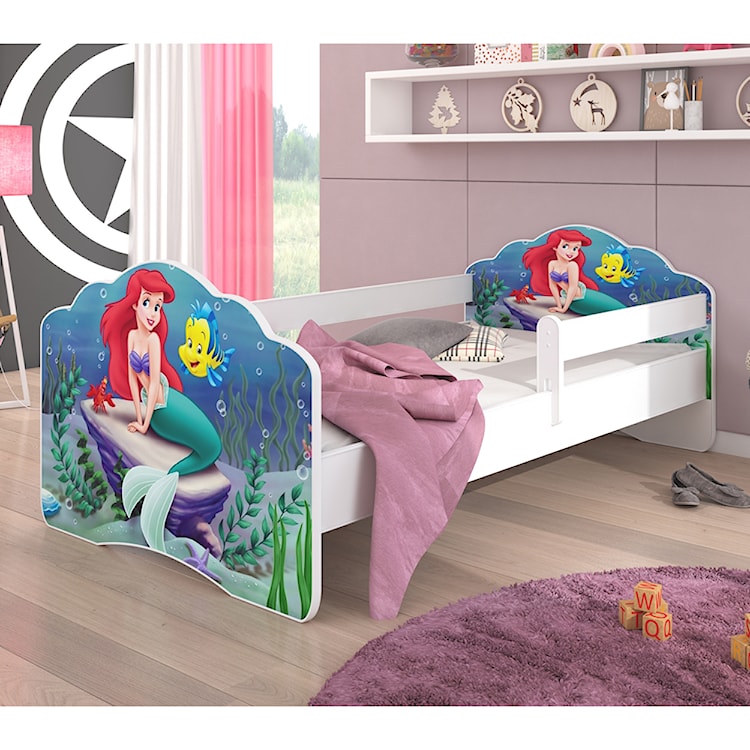 Łóżko dziecięce Sissa 140x70 cm Arielka z barierką  - zdjęcie 2