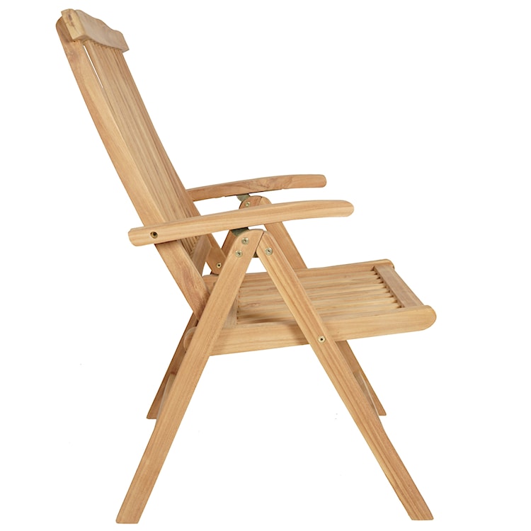Krzesło ogrodowe Syntare rozkładane z drewna tekowego  - zdjęcie 4