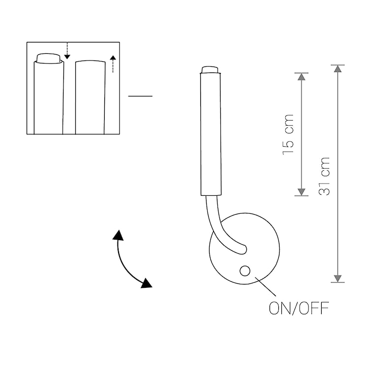 Kinkiet ścienny Stalactite czarny 8351  - zdjęcie 2