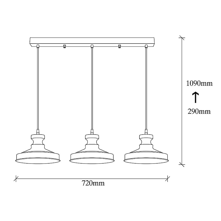 Lampa wisząca Novillian x3 czarna  - zdjęcie 5