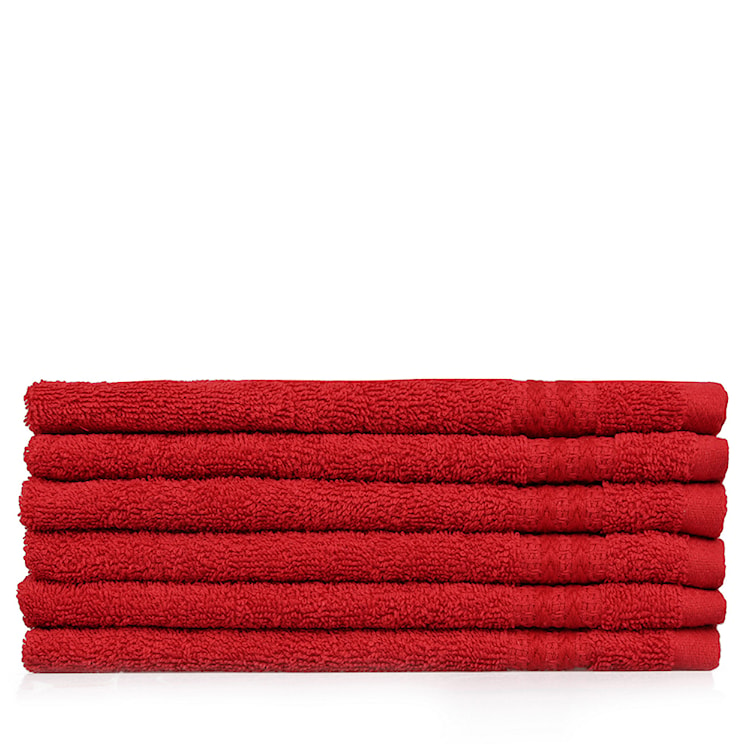 Zestaw sześciu ręczników Bainrow 30/50 cm czerwony  - zdjęcie 2