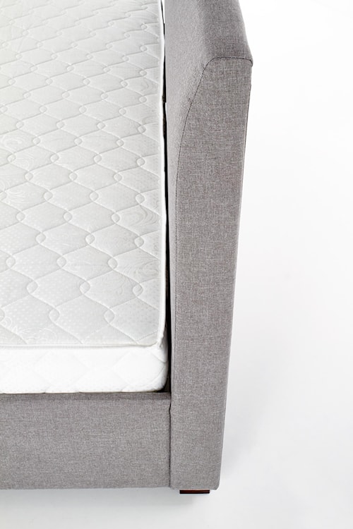 Łóżko tapicerowane Mirissa z szufladami 160x200 cm szare  - zdjęcie 12