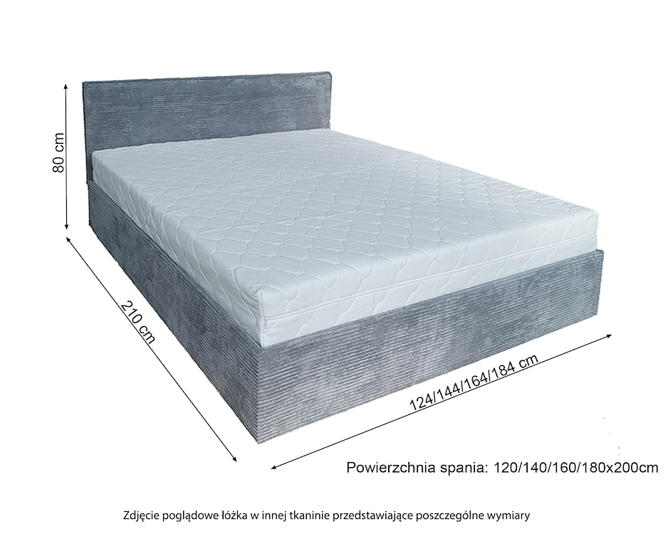 Łóżko tapicerowane 120x200 cm Campile z pojemnikiem zielone sztruks  - zdjęcie 6