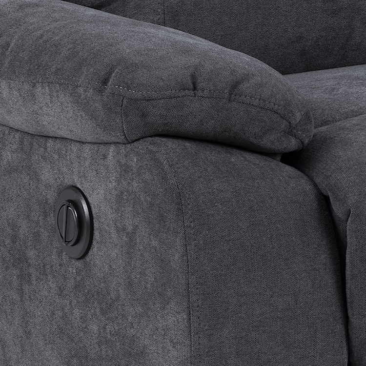 Sofa trzyosobowa Dinah z wysuwanym podnóżkiem grafitowa  - zdjęcie 9