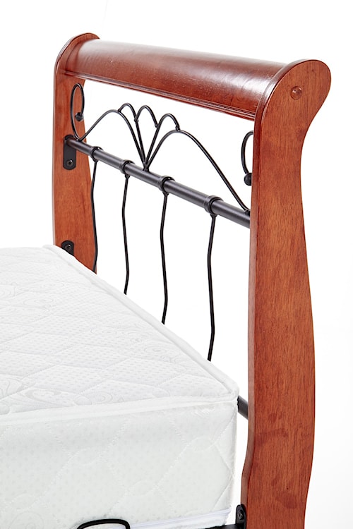Łóżko metalowe Padma 90x200 cm na drewnianych nogach  - zdjęcie 9