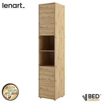 Regał BED CONCEPT z dwiema zamykanymi szafkami Dąb artisan
