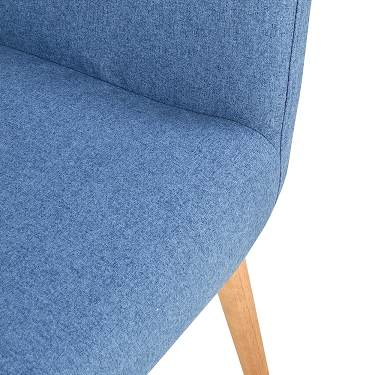 Fotel Emifban na drewnianych nogach - niebieskie tapicerowanie  - zdjęcie 10