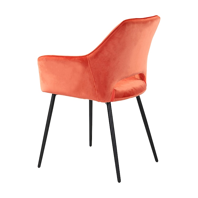 Krzesło tapicerowane z podłokietnikami Meriva pomarańczowe  - zdjęcie 10