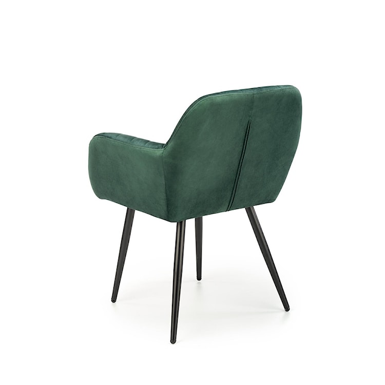 Krzesło tapicerowane Komoryn z podłokietnikami zielone  - zdjęcie 4