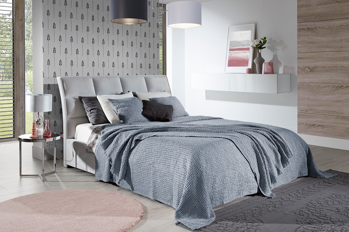 Narzuta na łóżko Alpinia bawełniana 160x220 cm popielata  - zdjęcie 2