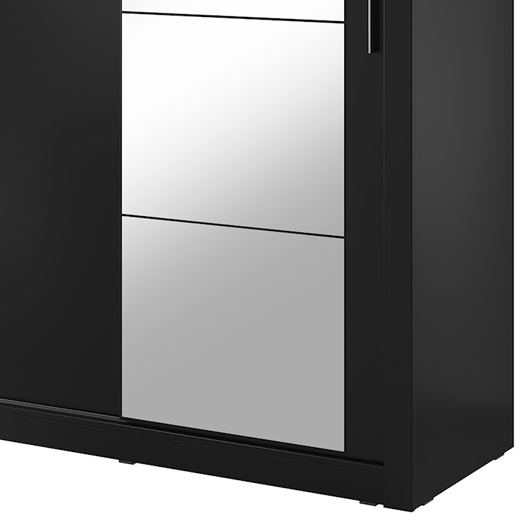 Szafa Arti 150 cm z jednym lustrem czarna  - zdjęcie 4