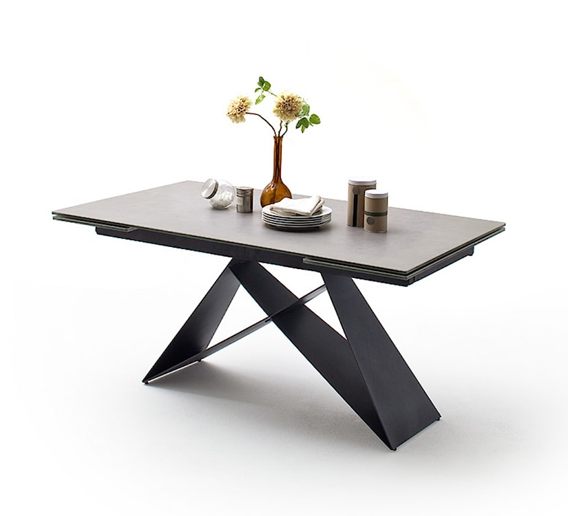 Stół do jadalni Hootion rozkładany 160x240x90 cm jasnoszary  - zdjęcie 5