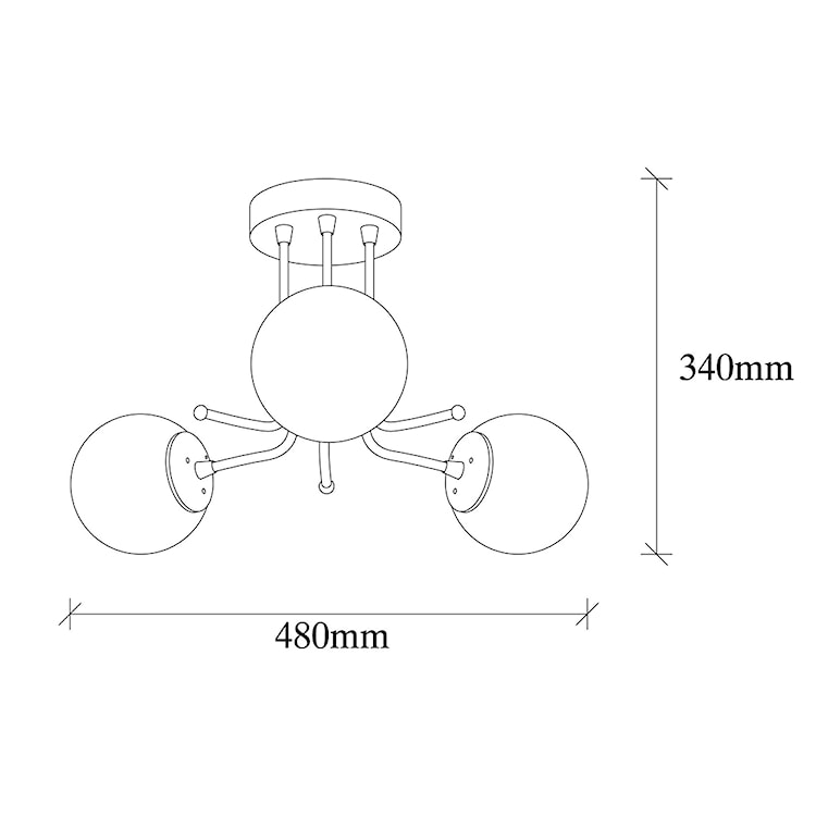 Lampa sufitowa Murrayana x3 miedziana  - zdjęcie 5