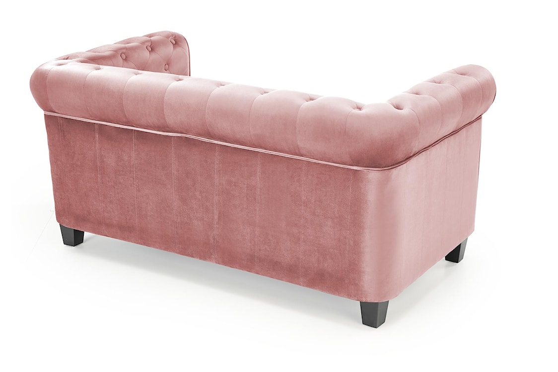 Sofa pikowana Visaus velvet różowy  - zdjęcie 7