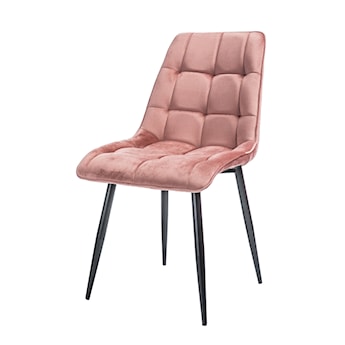 Krzesło tapicerowane Briare różowo - czarne
