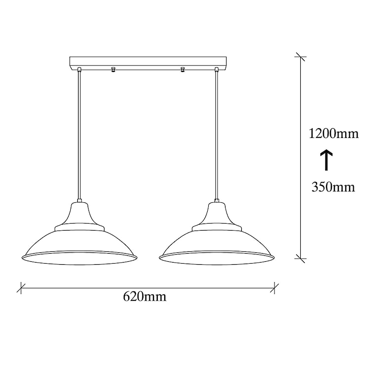 Lampa sufitowa Ardulace x2 62 cm czarna  - zdjęcie 10