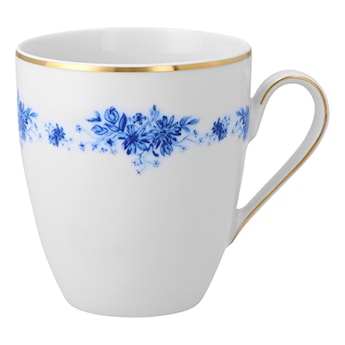 Kubek porcelanowy Alaska 390 ml biało-niebieski