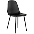 Krzesło tapicerowane Iger czarna ekoskóra