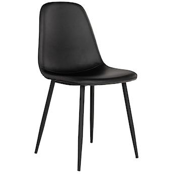Krzesło tapicerowane Iger czarna ekoskóra