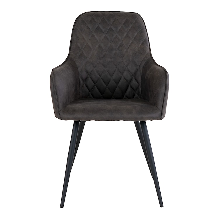 Krzesło tapicerowane Rozates ciemnoszare z czarnymi nogami  - zdjęcie 2