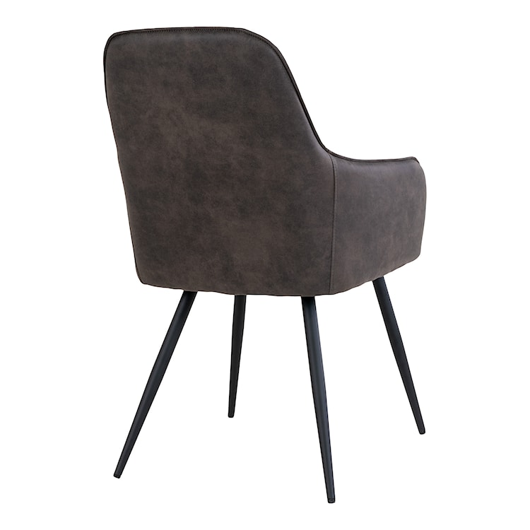Krzesło tapicerowane Rozates ciemnoszare z czarnymi nogami  - zdjęcie 4