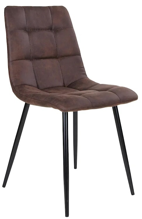 Krzesło tapicerowane Kirme ciemnobrązowe 