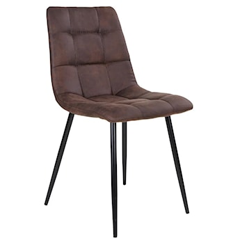 Krzesło tapicerowane Kirme ciemnobrązowe