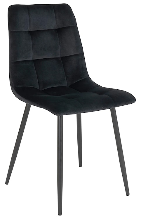 Krzesło tapicerowane Kirme czarny velvet