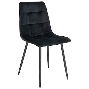 Krzesło tapicerowane Kirme czarny velvet