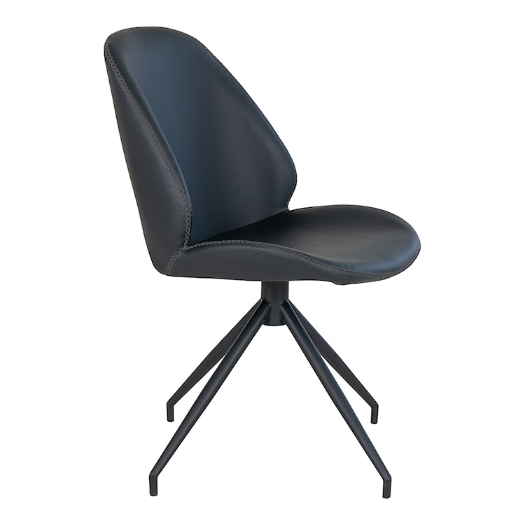 Krzesło obrotowe Cleartau czarne z czarnymi nogami  - zdjęcie 2