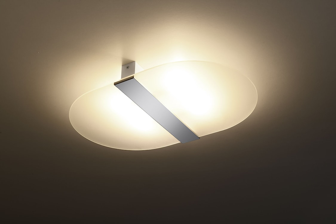 Plafon Vorigh 45x30 cm biały/chrom  - zdjęcie 5