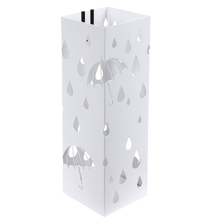 Stojak na parasole Rain metalowy biały na planie kwadratu  - zdjęcie 7
