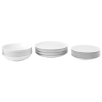 Zestaw talerzy porcelanowych dla 6 os. City biały