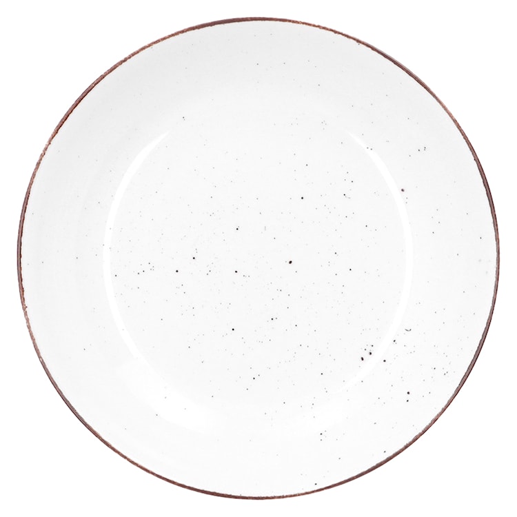 Zestaw talerzy porcelanowych dla 6 os. City biało-brązowy 