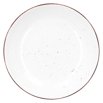 Zestaw talerzy porcelanowych dla 6 os. City biało-brązowy