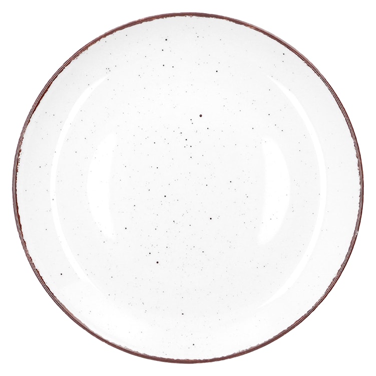 Zestaw talerzy porcelanowych dla 6 os. City biało-brązowy  - zdjęcie 5
