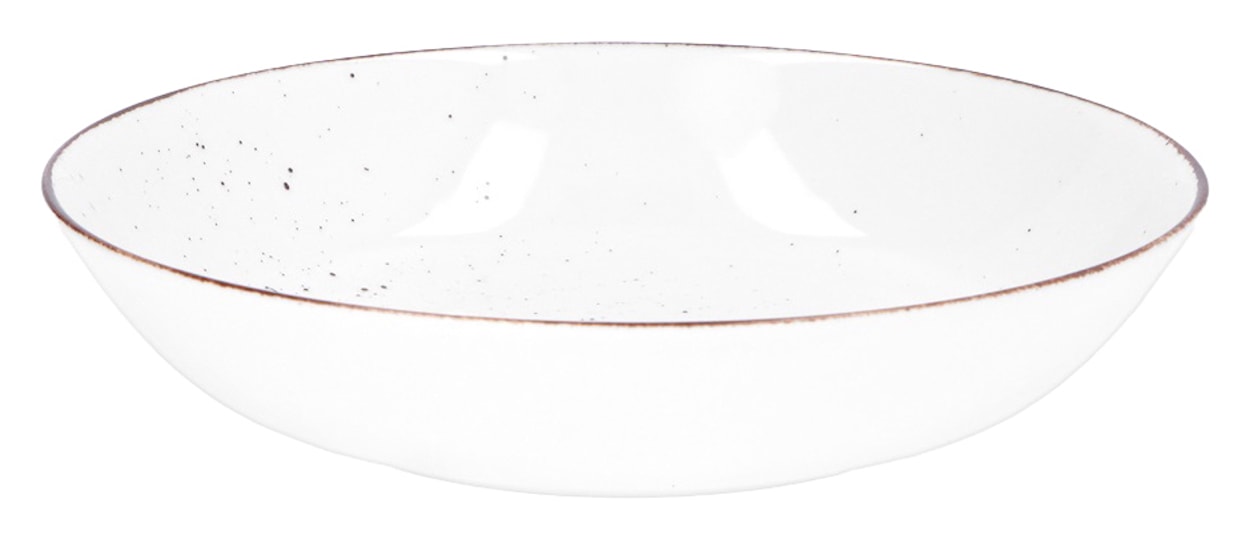Zestaw talerzy porcelanowych dla 6 os. City biało-brązowy  - zdjęcie 4