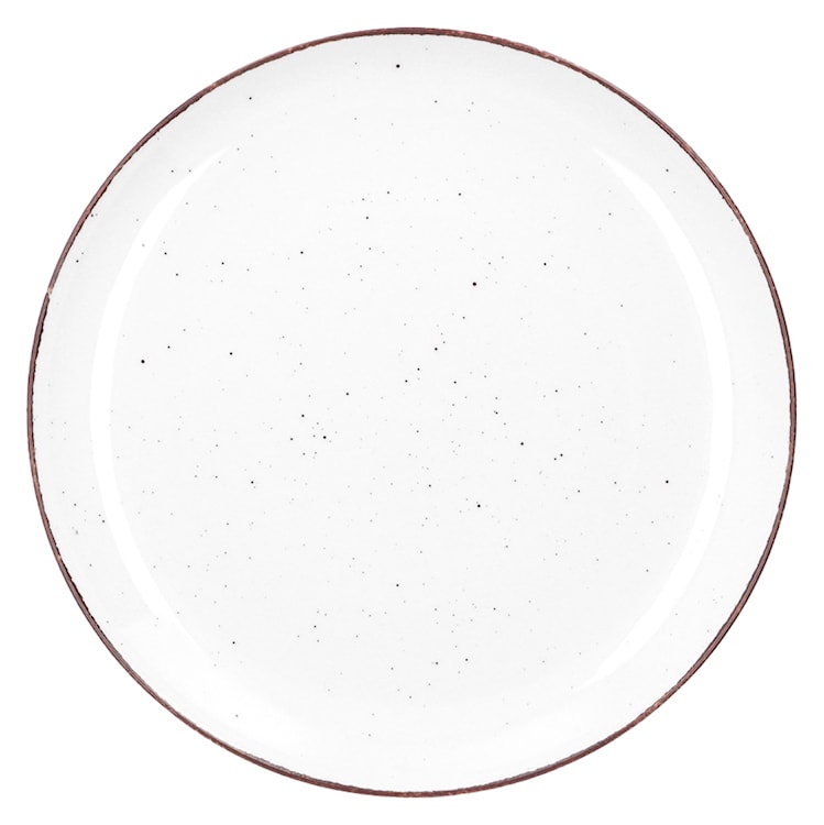Zestaw talerzy porcelanowych dla 6 os. City biało-brązowy  - zdjęcie 6