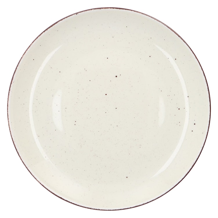 Zestaw talerzy porcelanowych dla 6 os. City beżowo-brązowy  - zdjęcie 6