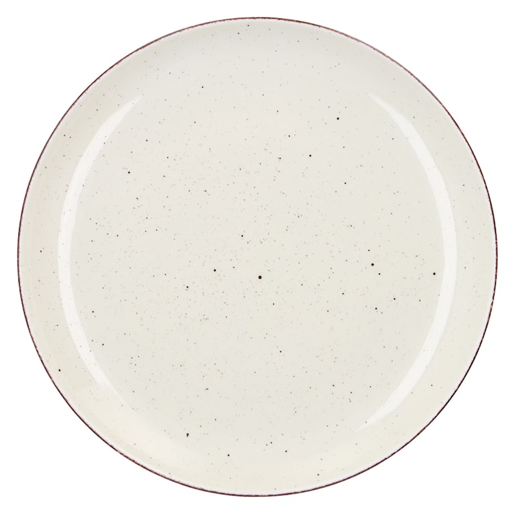 Zestaw talerzy porcelanowych dla 6 os. City beżowo-brązowy 