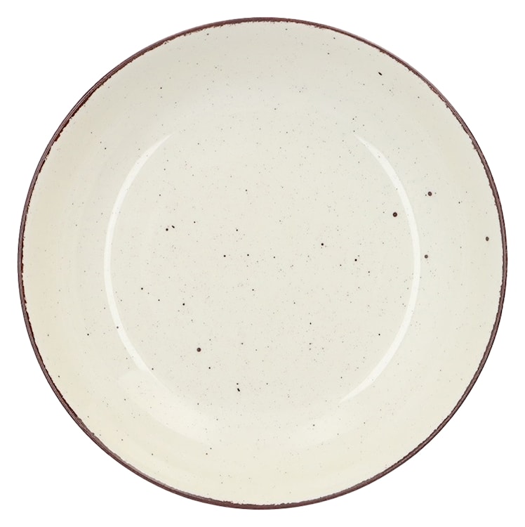 Zestaw talerzy porcelanowych dla 6 os. City beżowo-brązowy  - zdjęcie 5