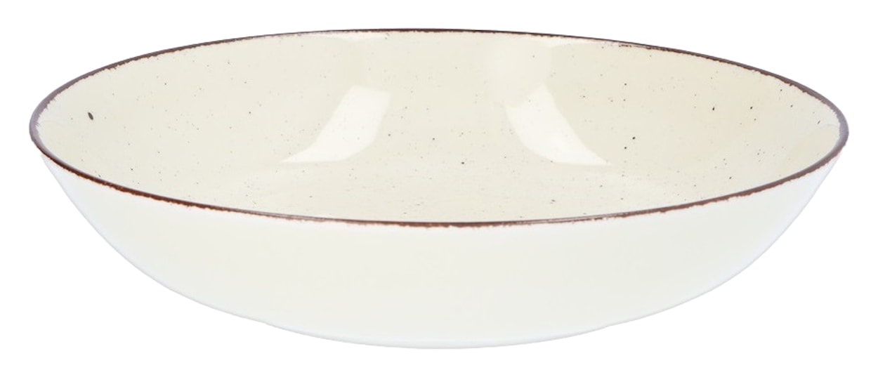 Zestaw talerzy porcelanowych dla 6 os. City beżowo-brązowy  - zdjęcie 4