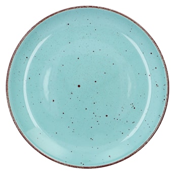 Zestaw talerzy porcelanowych dla 6 os. City turkusowy
