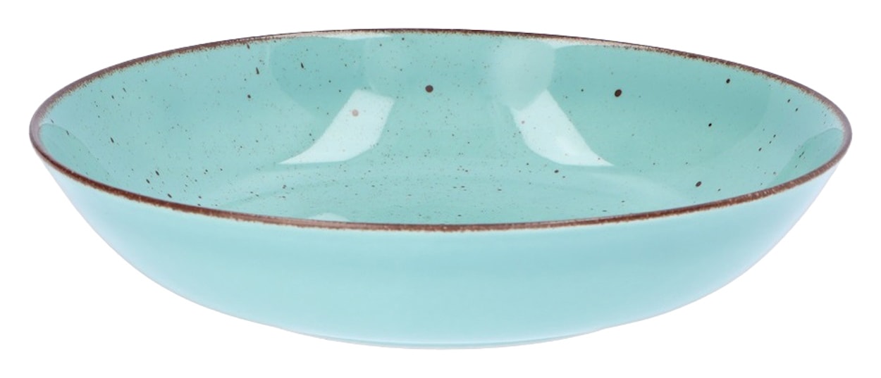 Zestaw talerzy porcelanowych dla 6 os. City turkusowy  - zdjęcie 5
