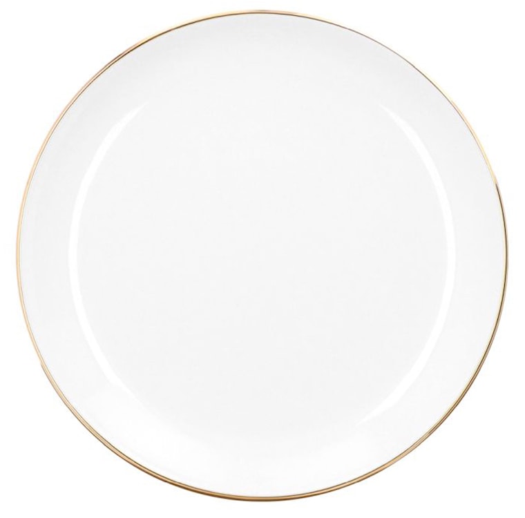 Zestaw talerzy porcelanowych dla 6 os. City biało-złote  - zdjęcie 6