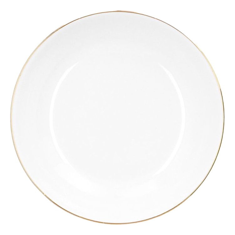 Zestaw talerzy porcelanowych dla 6 os. City biało-złote  - zdjęcie 5