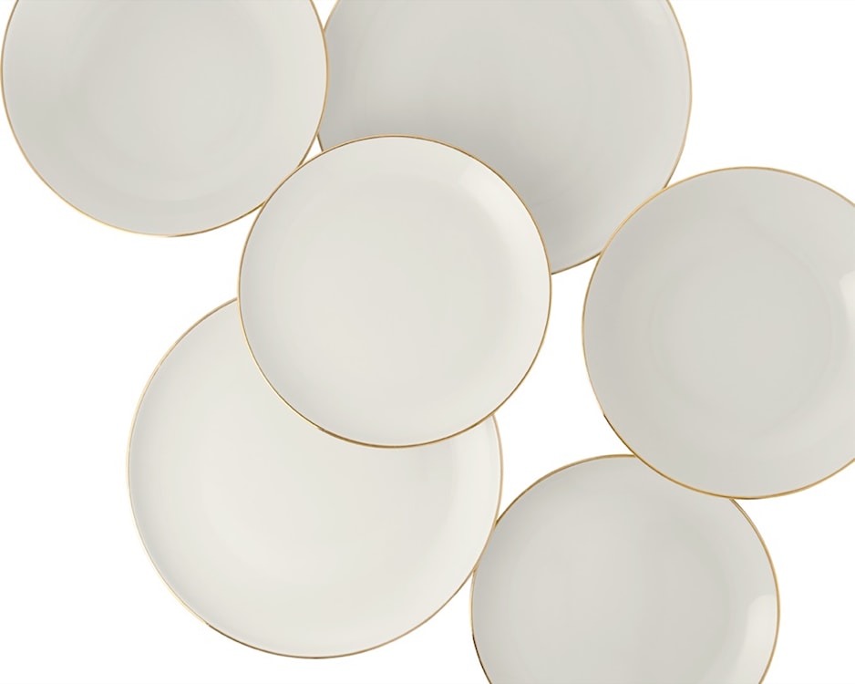 Zestaw talerzy porcelanowych dla 6 os. City beżowy  - zdjęcie 9