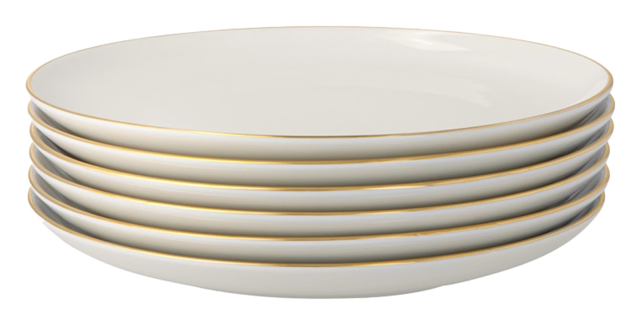 Zestaw talerzy porcelanowych dla 6 os. City beżowy  - zdjęcie 7