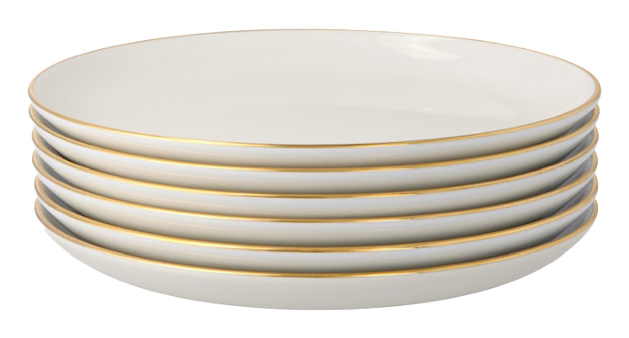 Zestaw talerzy porcelanowych dla 6 os. City beżowy  - zdjęcie 8